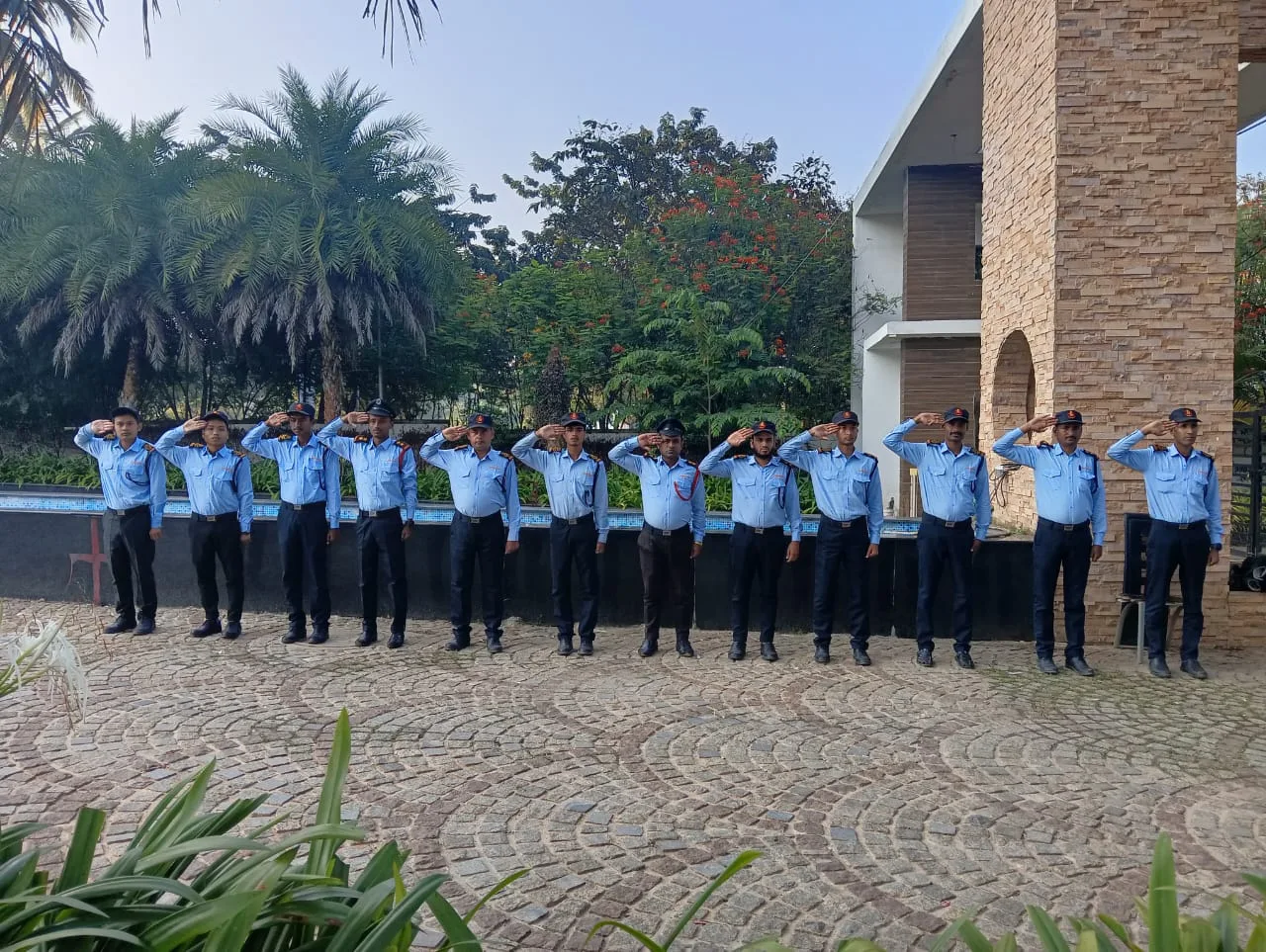 Team of facility managers in a meeting